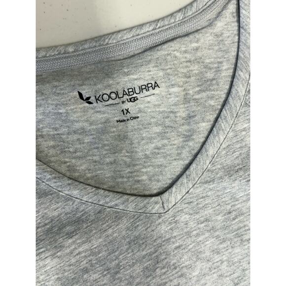 Koolaburra by UGG Jersey Short Sleeve Tunic Heathered Gray Plus Size 1X NWOT - Picture 5 of 9